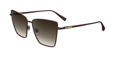 Longchamp Lo172s 601 Women's Sunglasses Burgundy Size 58 In Brown