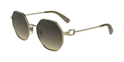 Longchamp Lo179s N 727 Women's Sunglasses Gold Size 52