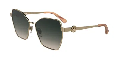 Longchamp Lo180s 725 Women's Sunglasses Gold Size 58