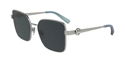 Longchamp Lo181s 044 Women's Sunglasses Silver Size 56