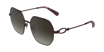 Longchamp Lo187s 601 Women's Sunglasses Burgundy Size 58 In Red
