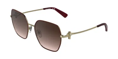 Longchamp Lo190s 721 Women's Sunglasses Burgundy Size 56