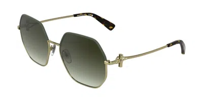 Longchamp Lo191s 708 Women's Sunglasses Green Size 58 In Gold