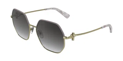 Longchamp Lo191s 723 Women's Sunglasses Gold Size 58
