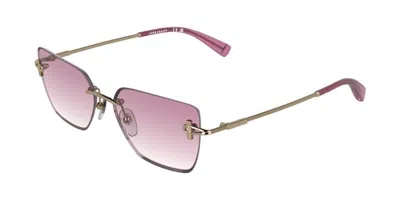 Longchamp Lo197s 774 Women's Sunglasses Gold Size 57 In Rose Gold