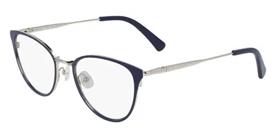 Longchamp Lo2124 424 Occhiali Da Vista Blu Per Donna (solo Montatura) In Transparent