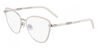 Longchamp Lo2156 Women's Glasses, White, Size 54 In Silver