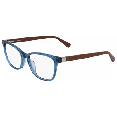 Longchamp Lo2647429 Petrol & Brown Two-tone Eyeglasses In Multi