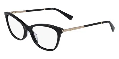 Longchamp Lo2670l 001 Occhiali Da Vista Neri Per Donna (solo Montatura) In Black