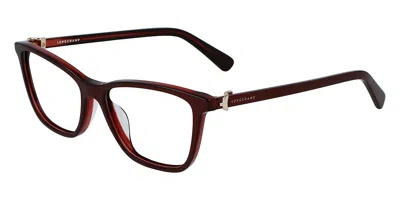 Longchamp Lo2685 600 Occhiali Da Vista Rossi Per Uomo (solo Montatura) In Brown