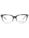 Longchamp Ladies Blue Rectangular Eyeglass Frames Lo2727 In Brown Horn - Demo