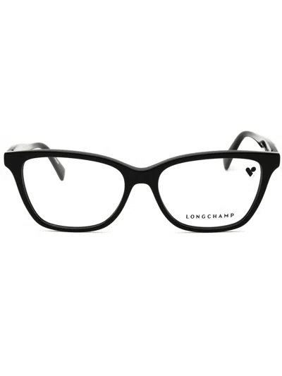 Longchamp Lo2744n Eyeglasses In Black/clear Demo Lens