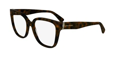 Longchamp Lo2745 N 242 Occhiali Da Vista Tartarugatishell Per Donna (solo Montatura) In Brown