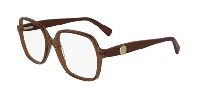 Longchamp Lo2757 N 200 Occhiali Da Vista Marroni Per Donna (solo Montatura) In Brown
