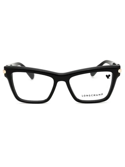 Longchamp Lo2766n Eyeglasses In Black/clear Demo Lens