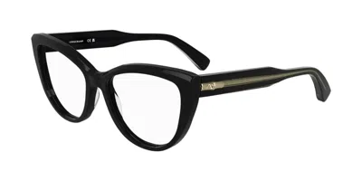 Longchamp Lo2771 001 Occhiali Da Vista Neri Per Donna (solo Montatura) In Black