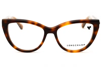Longchamp Lo2771n Eyeglasses In Havana/clear Demo Lens