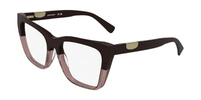 Longchamp Lo2786mag-set With Clip-on 218 Occhiali Da Vista Marroni Per Donna (solo Montatura)
