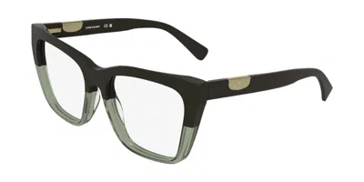 Longchamp Lo2786mag-set With Clip-on 323 Occhiali Da Vista Verdi Per Donna (solo Montatura)