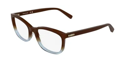 Longchamp Lo2807 208 Women's Glasses Blue Size 51 - Free Lenses - Blue Light Block Available In Transparent Faded Brown Azure Blue