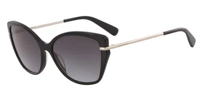 Longchamp Lo627s 001 Occhiali Da Sole Neri Per Donna In Black