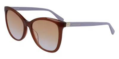Longchamp Lo648s 610 Occhiali Da Sole Marroni Per Donna In Brown