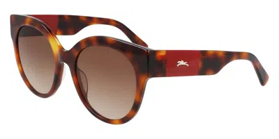 Longchamp Lo673s 214 Occhiali Da Sole Tartarugatishell Per Donna In Burgundy