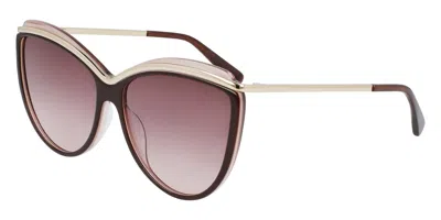Longchamp Lo676s 202 Occhiali Da Sole Marroni Per Donna In Pink