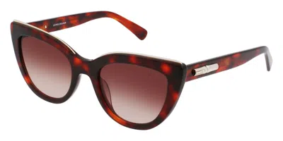 Longchamp Lo686s 518 Women's Sunglasses Tortoiseshell Size 51 In Brown