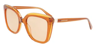 Longchamp Lo689s 744 Women's Sunglasses Brown Size 53