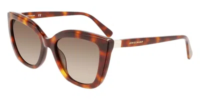 Longchamp Lo695s 230 Men's Sunglasses Tortoiseshell Size 54 In Havana