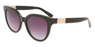 Longchamp Lo697s 001 Occhiali Da Sole Neri Per Uomo In Black