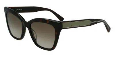 Longchamp Lo699s 240 Occhiali Da Sole Tartarugatishell Per Uomo In Green