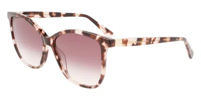 Longchamp Lo708s 690 Men's Sunglasses Tortoiseshell Size 57 In Pink