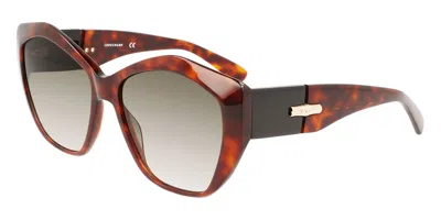 Longchamp Lo712s 230 Women's Sunglasses Tortoiseshell Size 57 In Brown