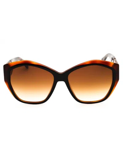 Longchamp Lo712sn Sunglasses In Black/havana Honey/brown Gradient