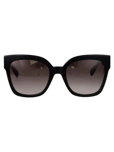 Longchamp Rectangular Sunglasses Lo717 Sn 001 In Black