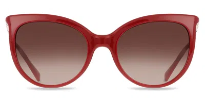 Longchamp Lo720s 600 Women's Sunglasses Red Size 54 In White