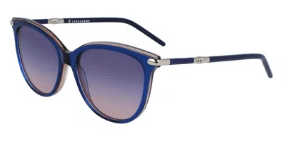 Longchamp Lo727s 435 Women's Sunglasses Blue Size 54