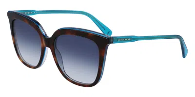 Longchamp Lo728s 220 Women's Sunglasses Tortoiseshell Size 53 In Blue