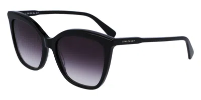 Longchamp Lo729s 001 Women's Sunglasses Black Size 55