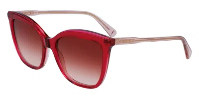 Longchamp Lo729s 525 Women's Sunglasses Pink Size 55 In Brown
