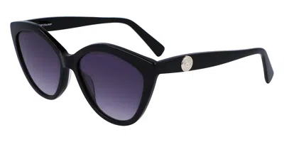 Longchamp Lo730s 001 Women's Sunglasses Black Size 56