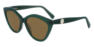 Longchamp Lo730s 303 Women's Sunglasses Green Size 56