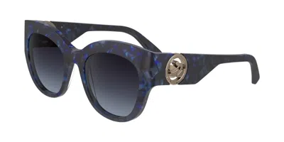 Longchamp Lo740s 430 Women's Sunglasses Tortoiseshell Size 52 In Blue