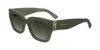 Longchamp 53mm Gradient Modified Rectangular Sunglasses In Green