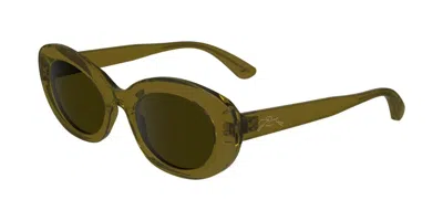 Longchamp Lo756s 200 Women's Sunglasses Brown Size 50 In Green