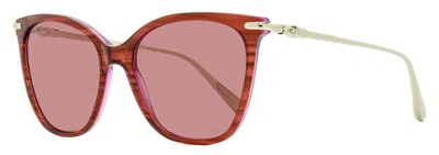 Longchamp Lo757s Rounded Square Sunglasses In Red