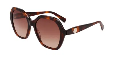 Longchamp Lo759s 230 Women's Sunglasses Tortoiseshell Size 54 In Brown