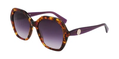 Longchamp Lo759s 502 Women's Sunglasses Tortoiseshell Size 54 In Brown